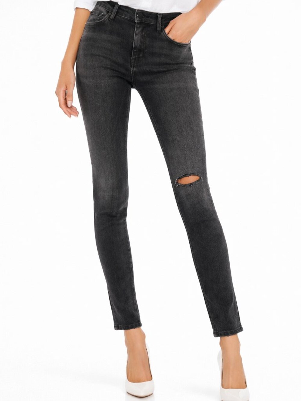 Citizens of Humanity Rocket Mid‎ Rise Skinny Women's Size 25 Black Stretch Denim